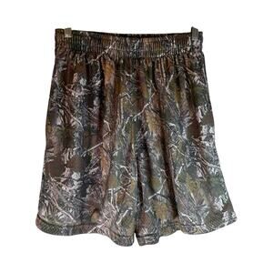 Tec One Mens Camouflage Mesh Athletic Shorts Size Medium Comfort Activewear Gym